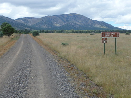 GDMBR: A Sign - about 12 miles to go (through Collins Park).